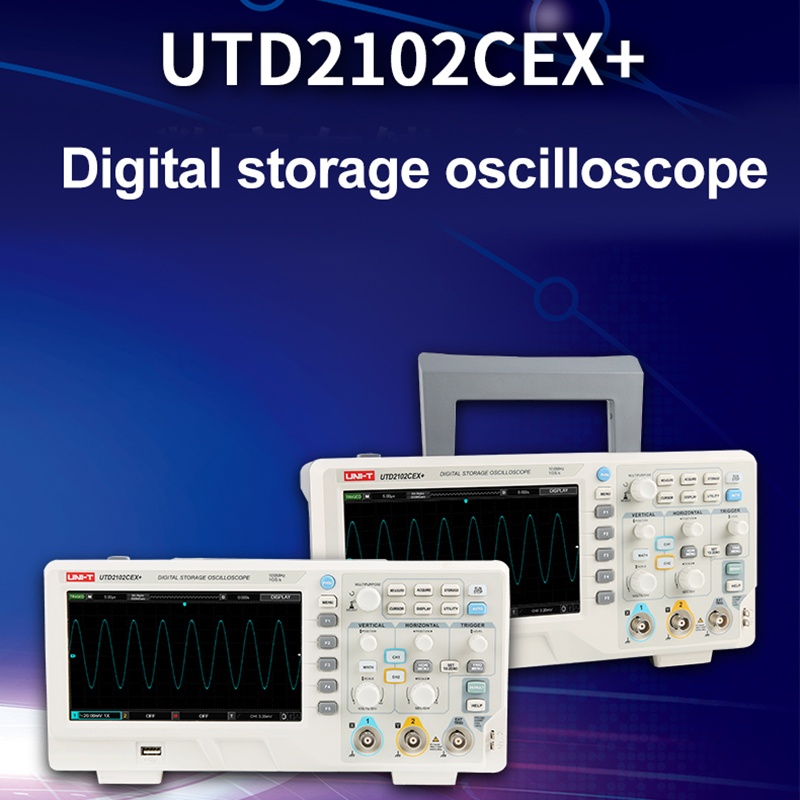 Digital Storage Oscilloscope 100Mhz - UNI-T UTD2102CEX+ Oscilloscopio a memoria digitale