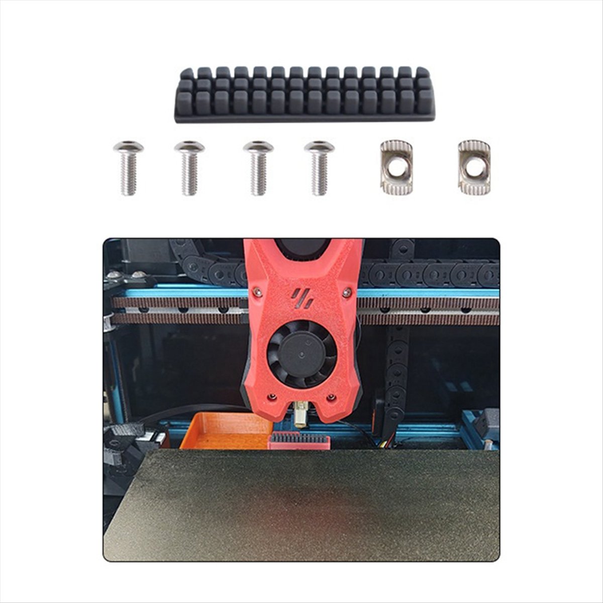 Voron 2.4 R2 Kit - (B63C) Spazzola in Silicone per Ugelli