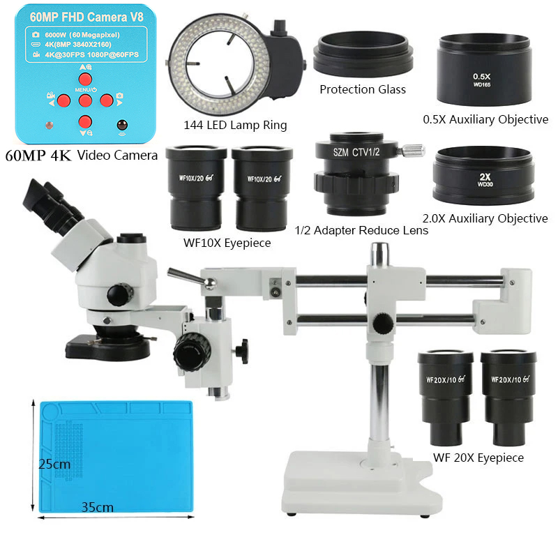 Stereo Trinocular Microscope Pcb - Microscopio trinoculare con zoom stereo con