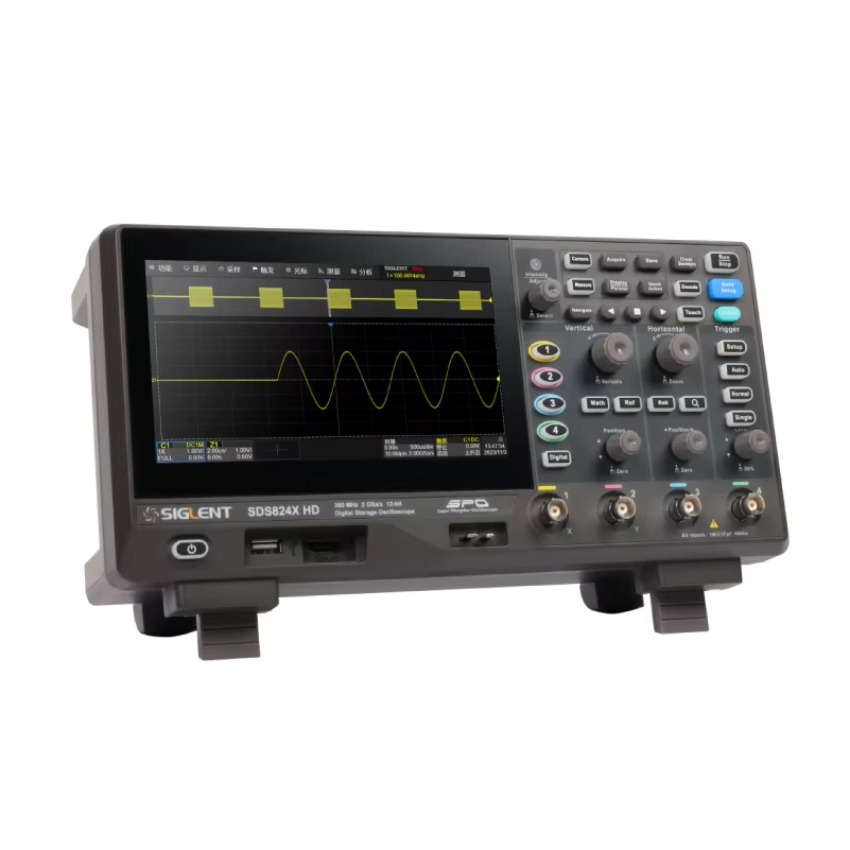 Digital Storage Oscilloscope 100Mhz - Oscilloscopio Digitale SIGLENT SDS802XHD/SDS812XHD, 12 Bit,