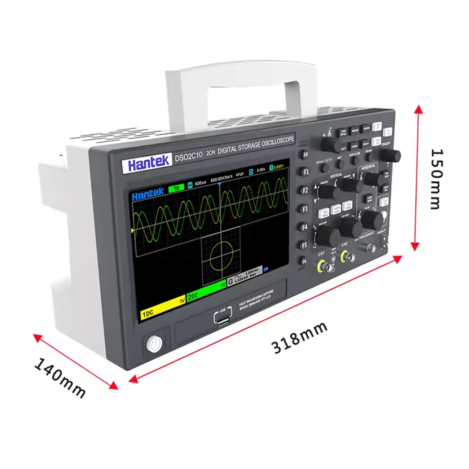 DSO2C10 DSO2C15 DSO2C10 Oscill - Digital Storage Oscilloscope 100Mhz recensione e prezzo