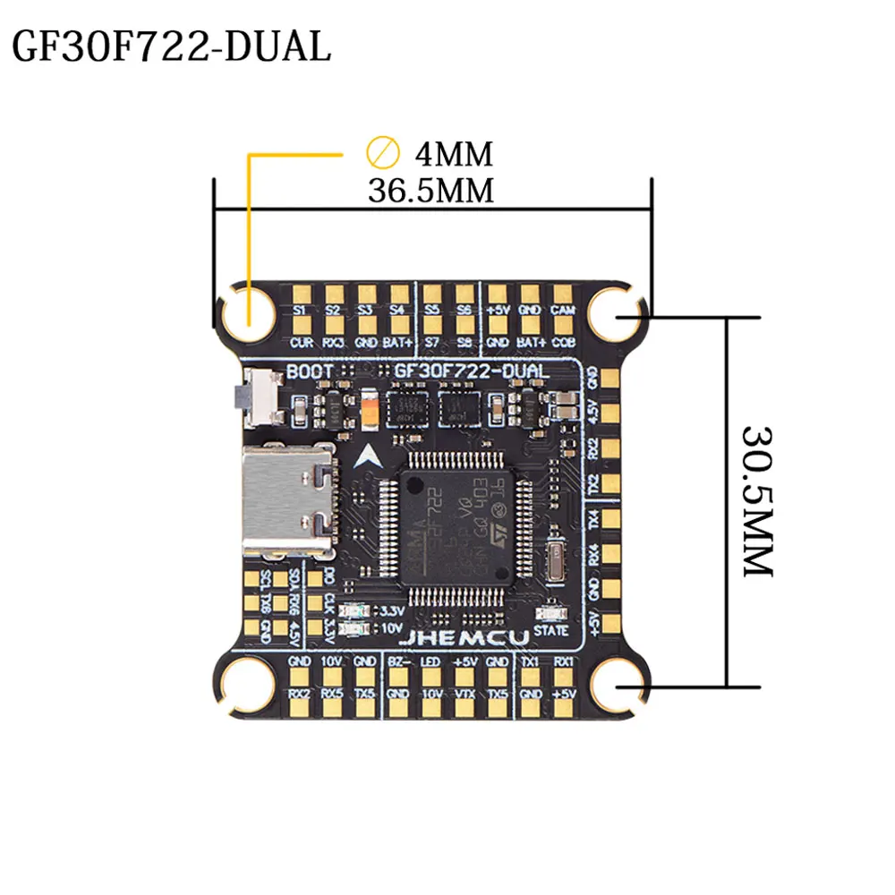 Jhemcu F7 Stack F722 Doppio co - Fpv Flight Controller F7 Stack 60A recensione e prezzo
