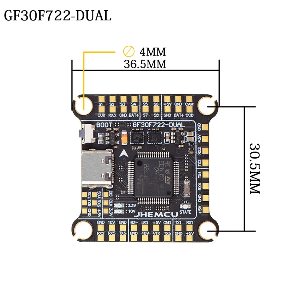 JHEMCU F7 F722 Flight Controll - Fpv Flight Controller F7 Stack 60A recensione e prezzo