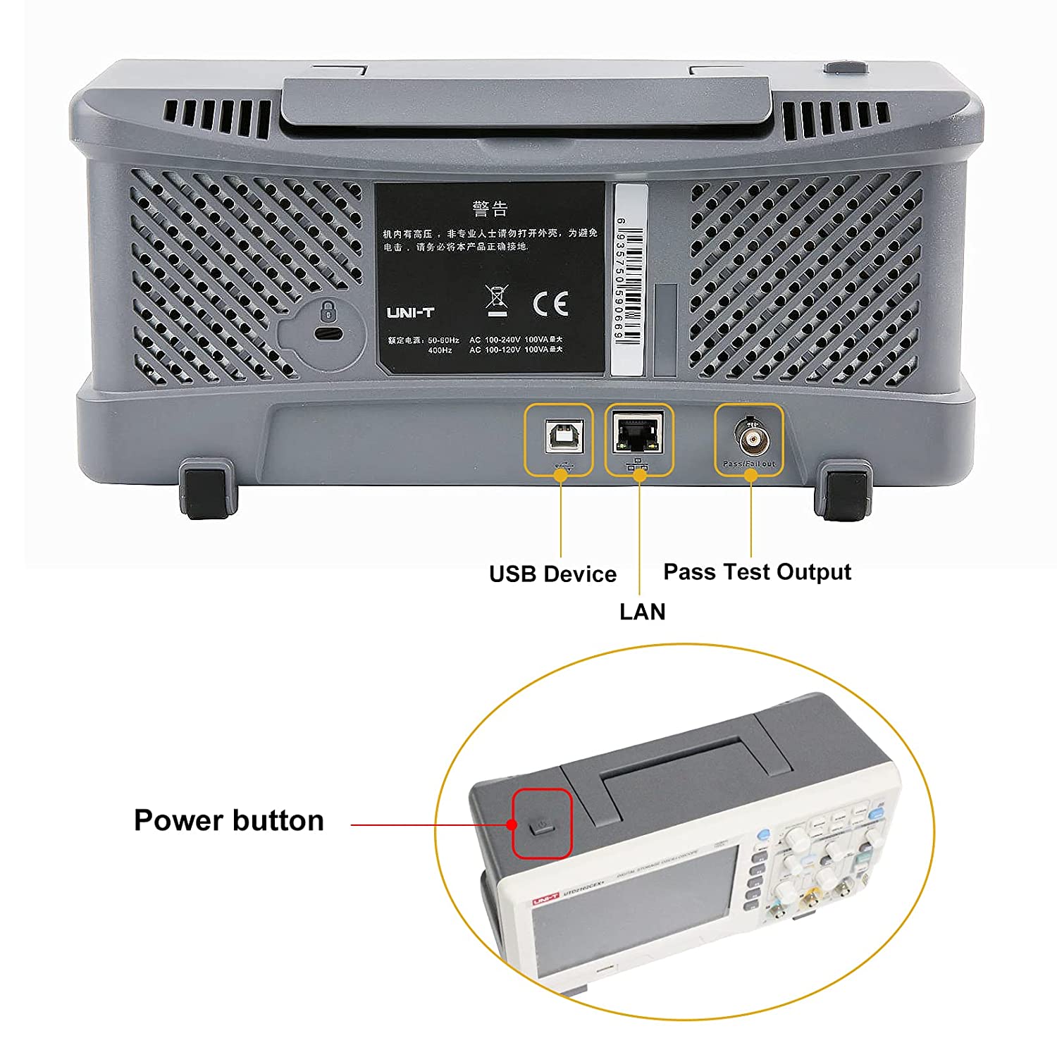 UTD2102CEX+ Oscilloscopio Digi - Digital Storage Oscilloscope 100Mhz recensione e prezzo