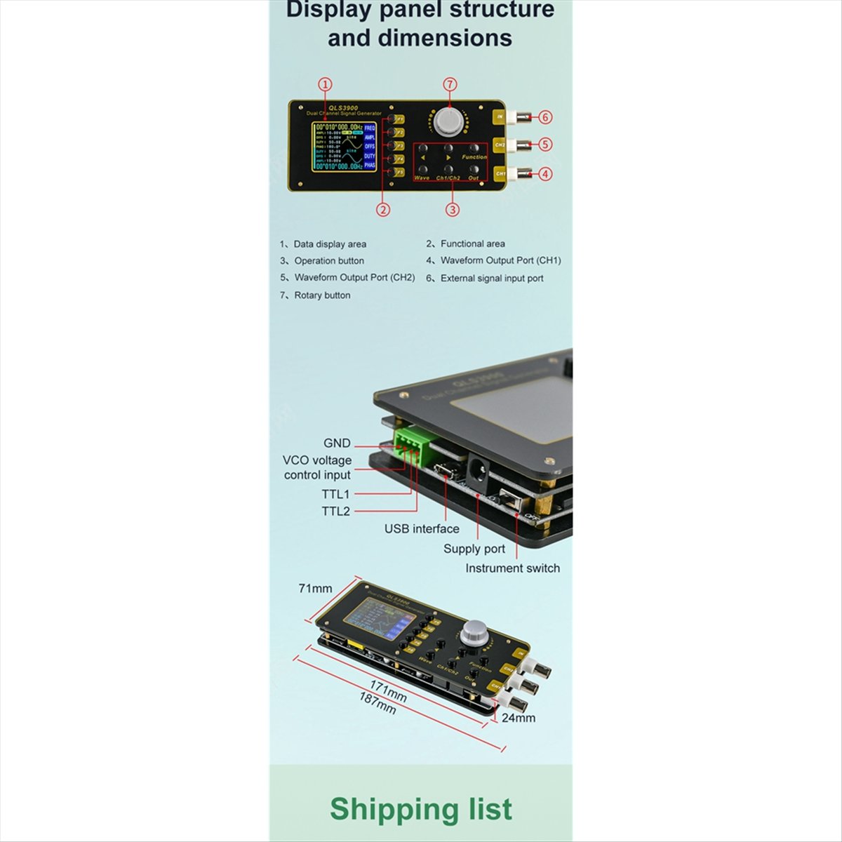 OKgood Generatore di Segnali a - Function Arbitrary Waveform Generator recensione e prezzo