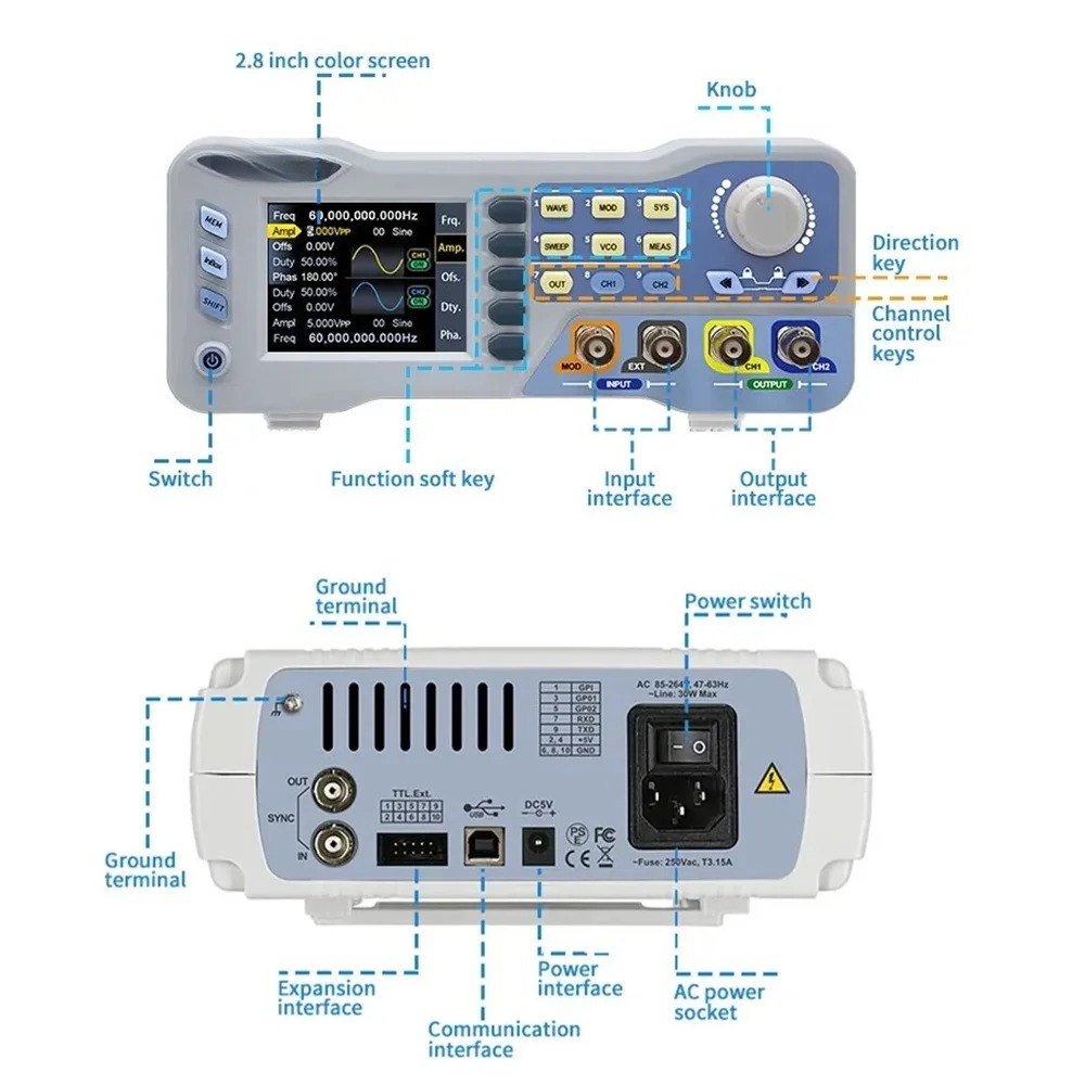 JDS8060 8080 Generatore di Seg - Function Arbitrary Waveform Generator recensione e prezzo